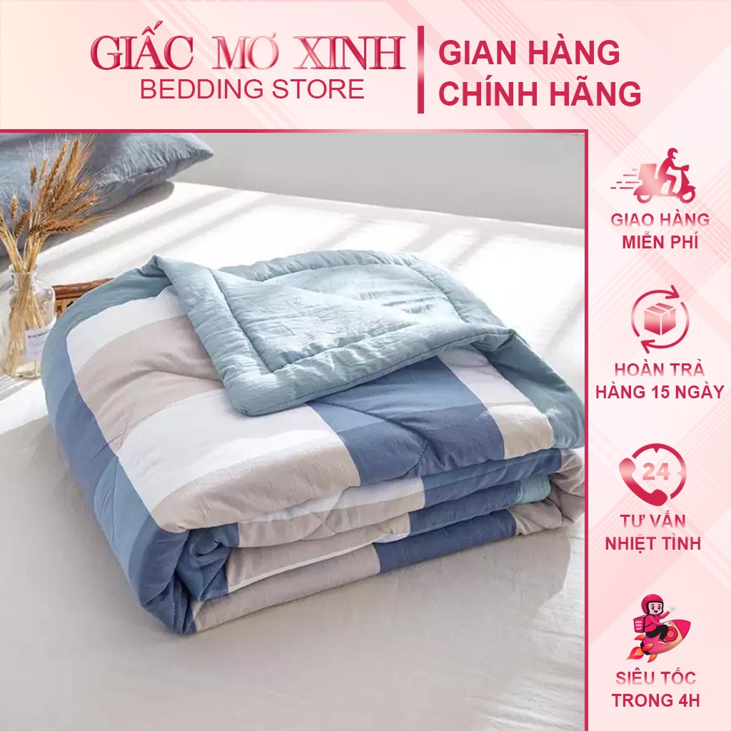 Chăn hè COTTON POLY trần bông 3 lớp kích thước 1m5 x 1m9 [XẢ HÀNG]