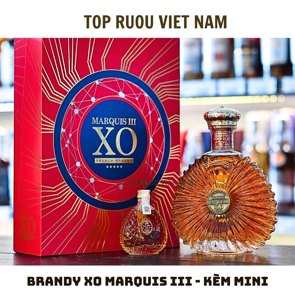Brandy XO Pháp Marquis III -  Cognac Hennessy VS [Chính Hãng][Top Rượu VN]