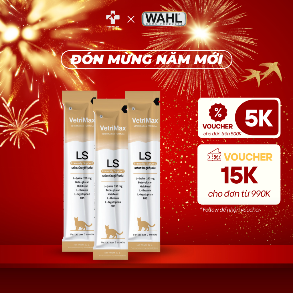 Súp thưởng VetriMax LS hỗ trợ miễn dịch và giúp giảm triệu chứng FHV-1 cho mèo thanh 12g