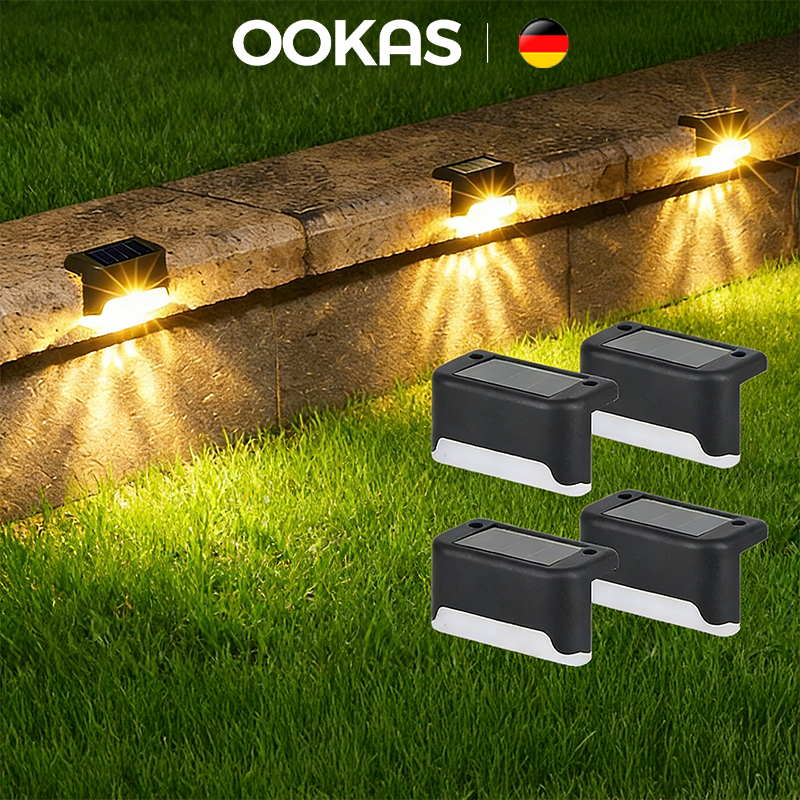 OOKAS Đèn cầu thang năng lượngip mặt trời,Thích hợp để trang trí sân vườn