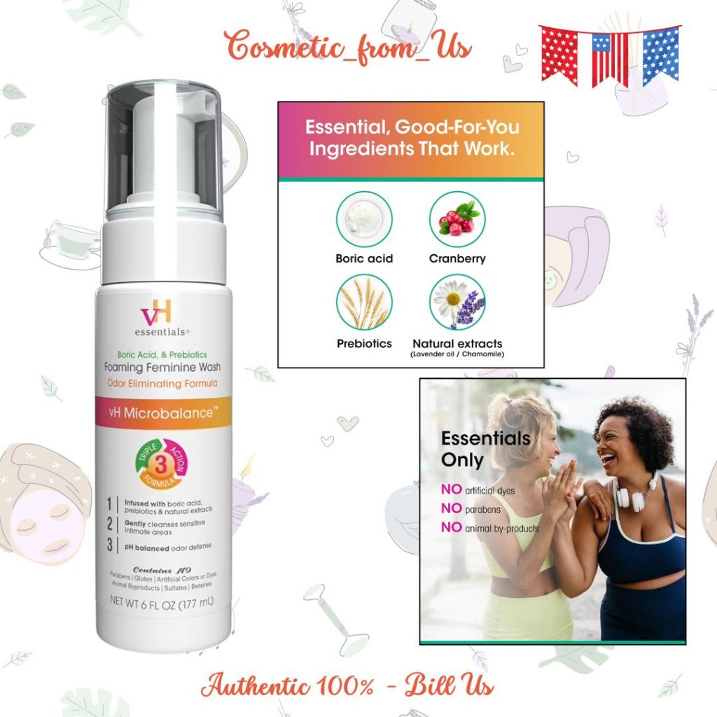 [Bill US] Dung dịch làm sạch tạo bọt nhẹ dịu Vh Essentials Feminine Foaming Wash