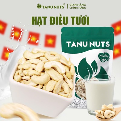 Hạt điều nấu sữa TANU NUTS túi 500g, hạt điều tươi vỡ đôi nấu ăn tốt cho bà bầu, bé