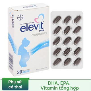 Elevit DHA Mẹ Bầu bổ sung Vitamin tổng hợp, DHA, EPA khoáng chất, giảm Sảy Thai, hỗ trợ Sức Khỏe AGO