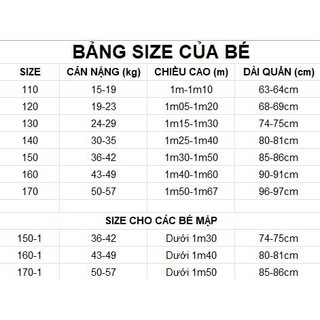 Quần Jean Gân cho bé có sẵn đến 57kg, mềm mịn
