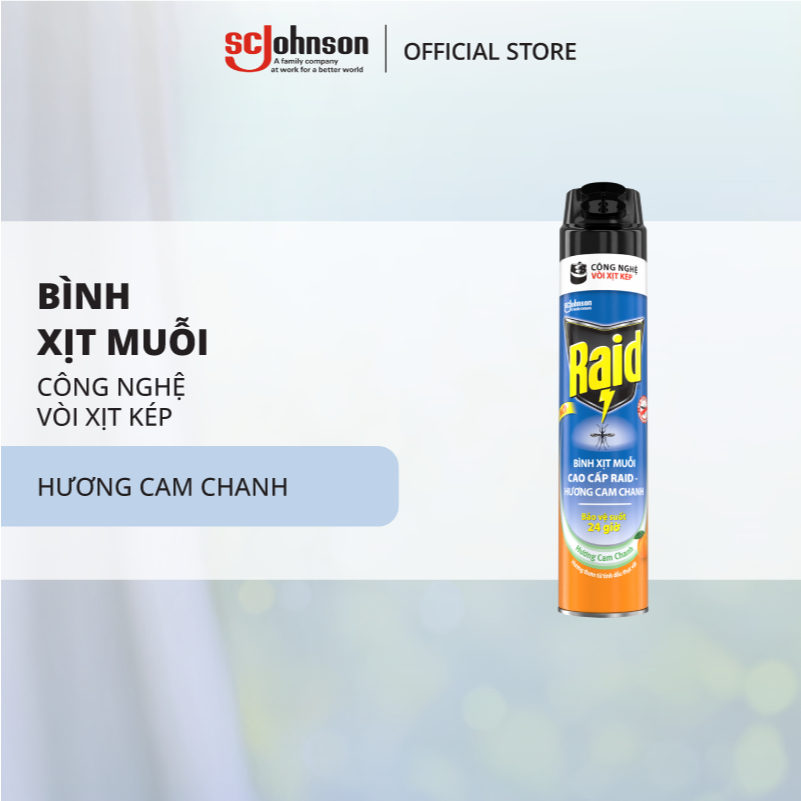 Bình Xịt Muỗi Raid 520ml Diệt Muỗi Nhanh Chóng