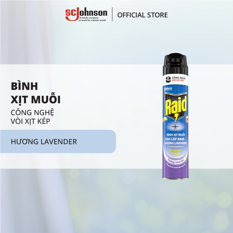 RAID Bình Xịt Muỗi Hiệu Quả Tốt Bảo Vệ Dài Lâu 520ml