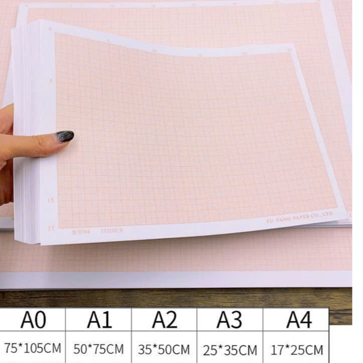 Giấy Kẻ Ô Ly Chuyên Dụng Đủ Kích Thước A0, A1, A2, A3, A4 -Đường Kẻ Rõ Nét
