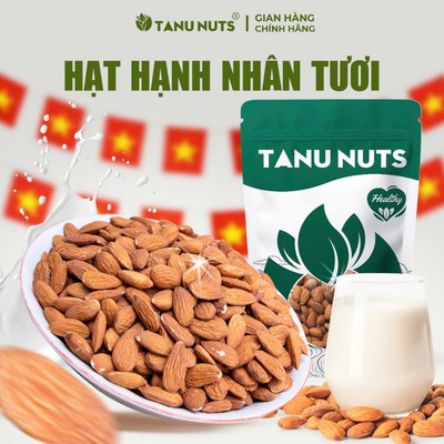 Hạnh nhân nấu sữa TANU NUTS túi 500g, hạt sống nguyên liệu dùng nấu ăn tốt cho bà bầu, cho bé