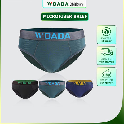 [COMBO 3] Quần Lót Nam Chất Liệu Microfiber Mesh Mát Lạnh Cao Cấp Thương Hiệu WOADA LK161