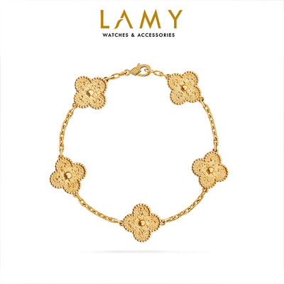 Vòng tay nam nữ LAMY Twinkle Four Leaf Bracelet Silver 2269