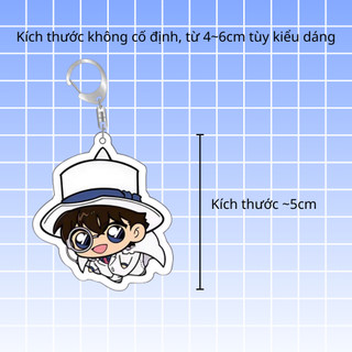 Móc Khóa Mica Chibi Anime Conan, Móc khóa Anime Đeo Túi, Balo Dễ Thương  - Chọn nhân vật - Đọc mô tả