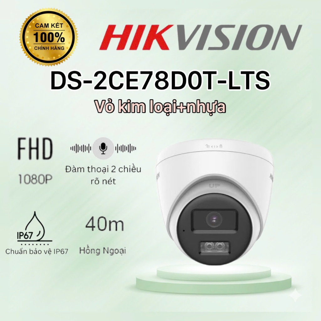 Camera HDTVI 2MP HIKVISION DS-2CE78D0T-LTS