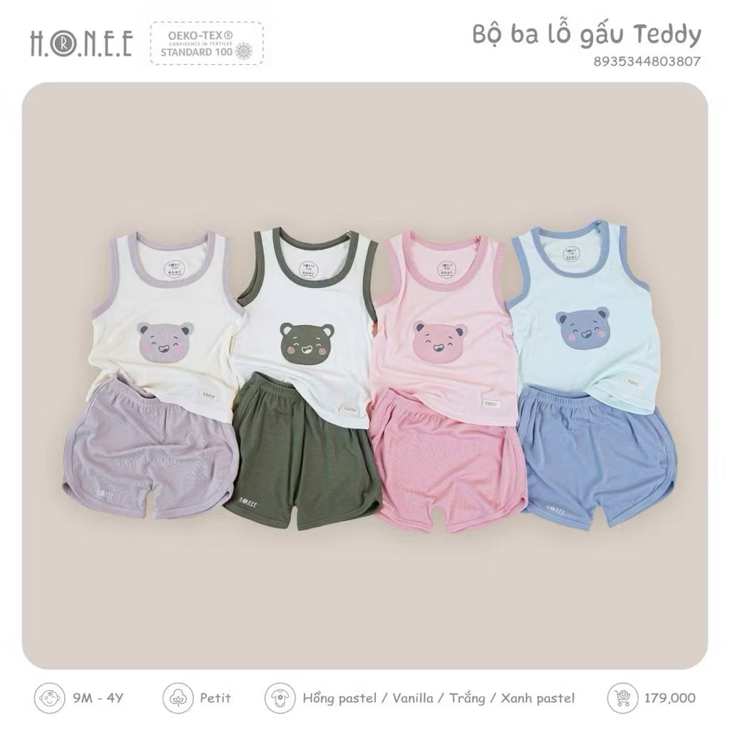 Bộ ba lỗ gấu tetdy hrnee