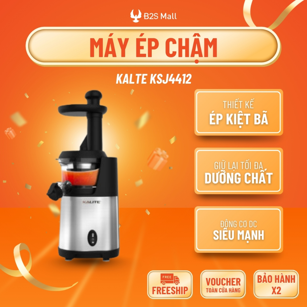 Máy ép chậm Kalite KSJ4412 công suất 200W ép trái cây kiệt bã | Máy ép trái cây giữ trọn dinh dưỡng