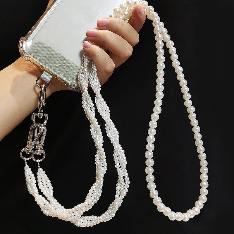 Dây Đeo Điện Thoại Hạt Tròn Phong Cách Thanh Lịch – Strap Đeo Tay, Đeo Cổ Gắn Ốp Dây thay thế túi xá