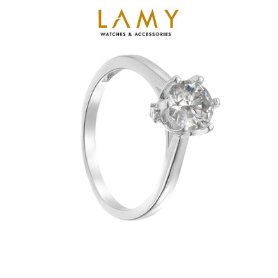 Nhẫn bạc nữ LAMY Flower-shaped Ring Silver 8191 - Nhẫn bạc ta cao cấp