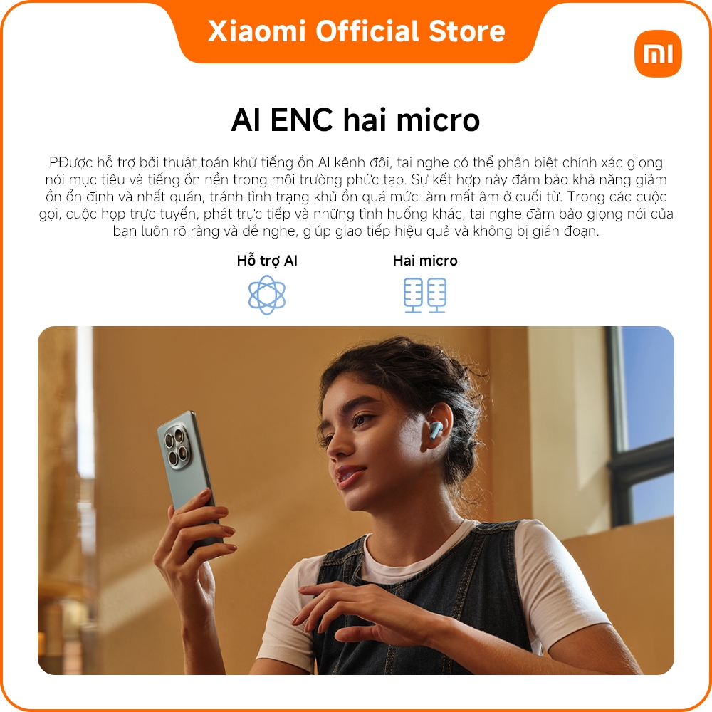Tai nghe Bluetooth REDMI Buds 8 Lite| Lên đến 42dB ANC| Cuộc gọi rõ ràng với hai micro| Trình điều khiển 12.4mm | BigBuy360 - bigbuy360.vn
