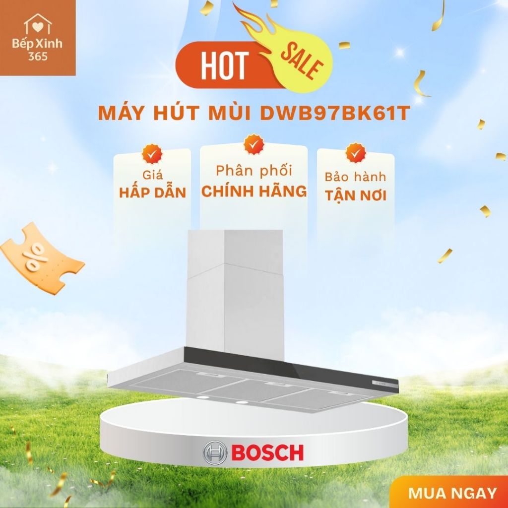 Máy Hút Mùi BOSCH  DFS097A51B/DWB67BK61T/DWB97BK61T – SERIE 4 Hút mạnh, vận hành êm