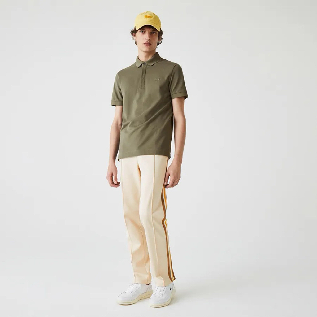 [𝐏𝐇𝟓𝟓𝟐𝟐] Áo Polo Nam Paris - 𝐋.𝐀.𝐂.𝐎.𝐒.𝐓.𝐄 - Form: Regular Fit - Màu: Khaki - Chất liệu: Cotton Elas