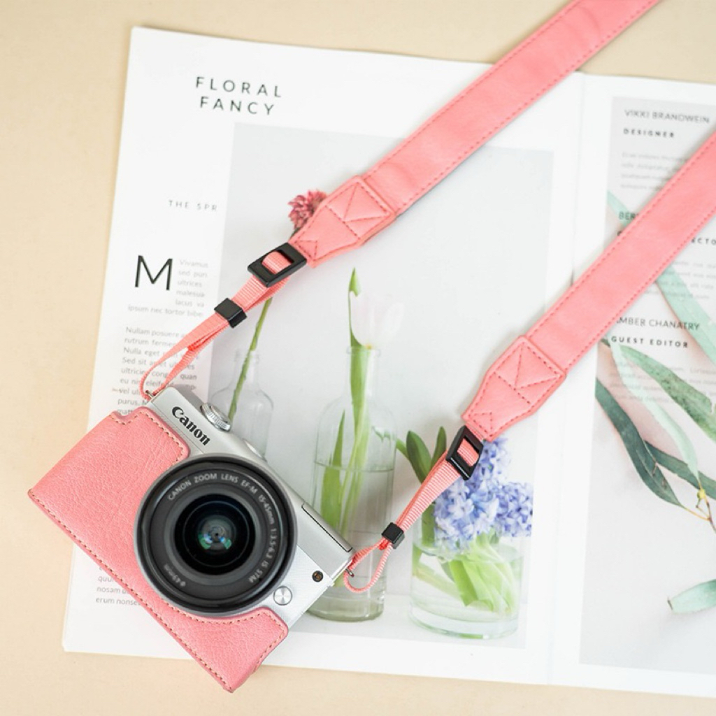 Halfcase cho CANON M10 M100 M200 ,ốp da bảo vệ máy ảnh