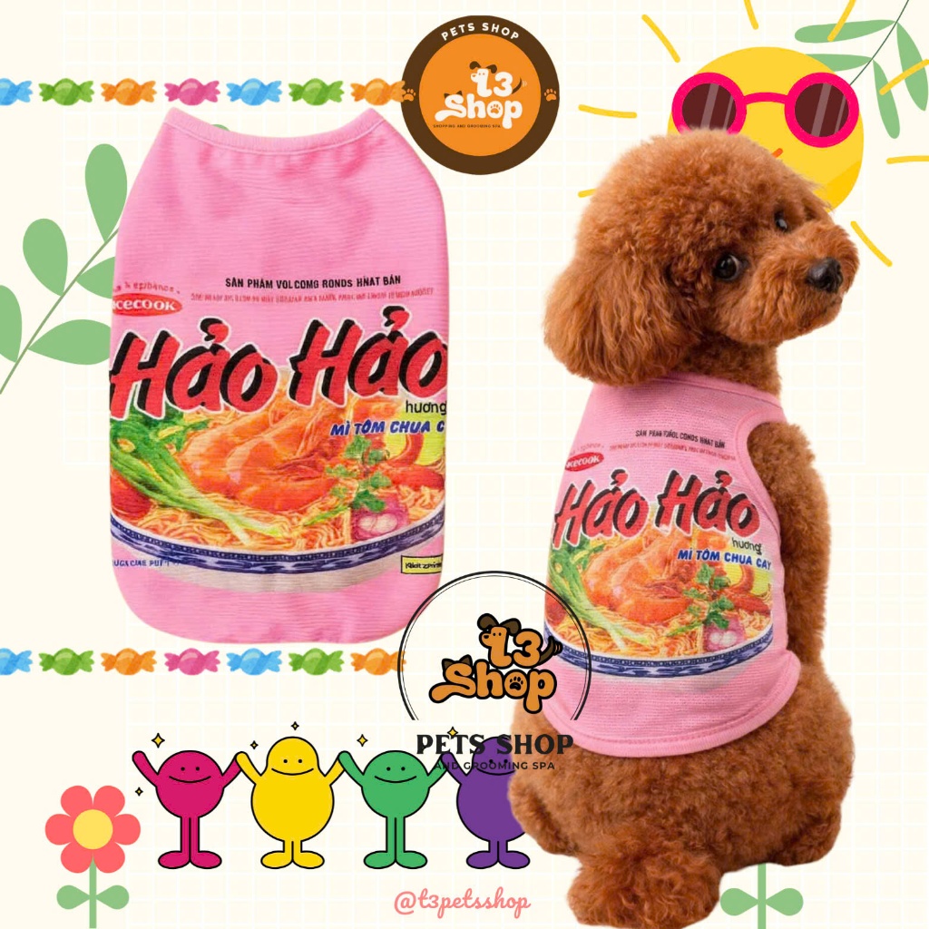 áo tết 2026 - áo mì gói hảo hảo dành cho chó mèo - T3 PETS SHOP