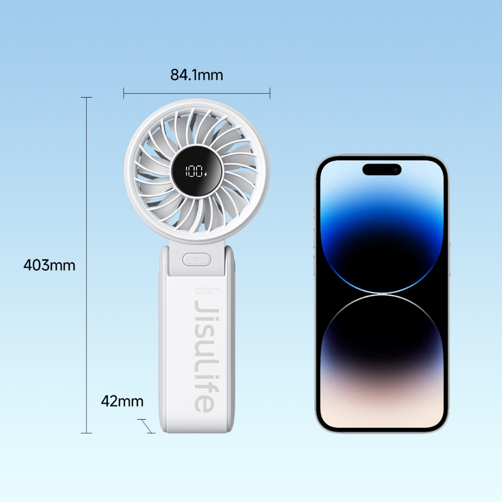 Quạt cầm tay JisuLife 7 Mini gấp gọn dễ mang gió mạnh pin 46H quạt đeo cổ quạt bàn êm cho học sinh văn phòng ngoài trời | BigBuy360 - bigbuy360.vn