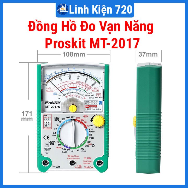 Đồng hồ đo vạn năng Proskit MT-2017