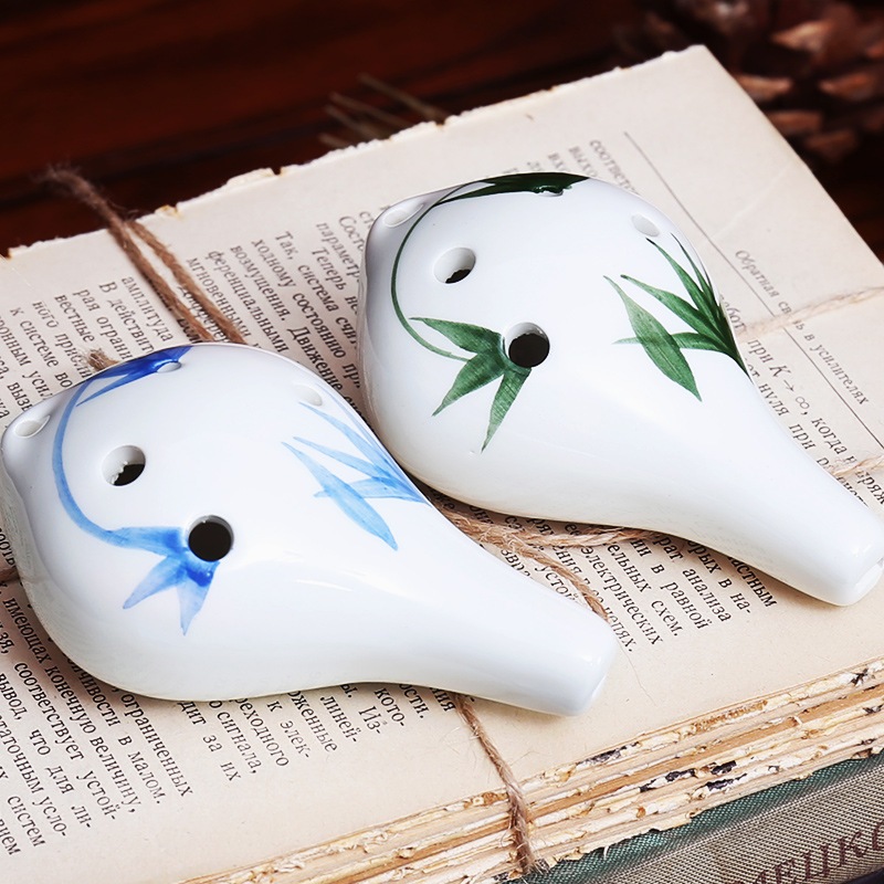 Kèn Ocarina (Kèn Đất) Gốm Alto C 6 Lỗ Mini – Nhạc Cụ Hơi Cho Người Mới Bắt Đầu, Thiết Kế Cổ Điển