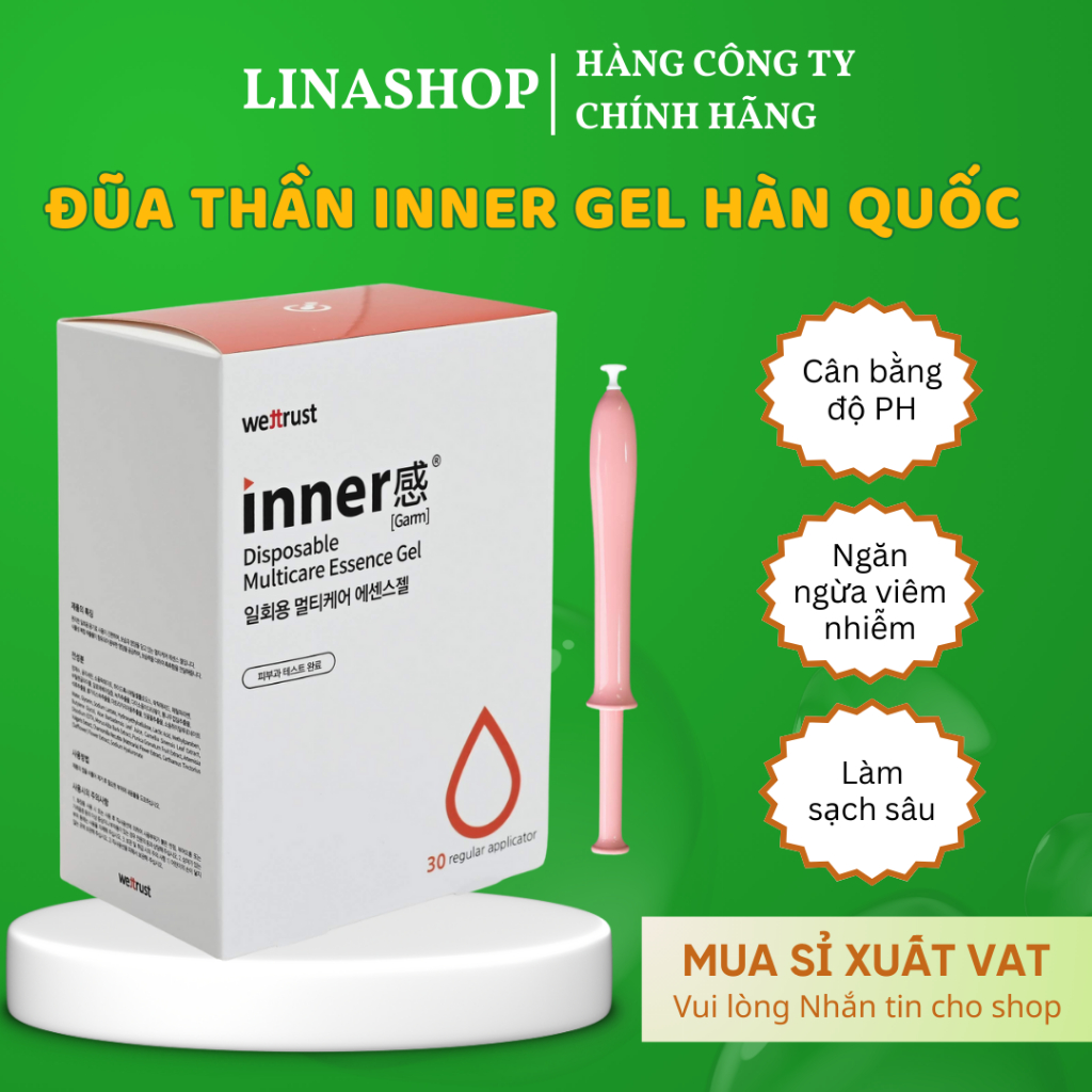 Đũa Thần Inner Gel, Gel Inner Phụ Khoa Vệ Sinh Chăm Sóc Vùng Kín Phụ Nữ Wettrust Inner - LINASHOP