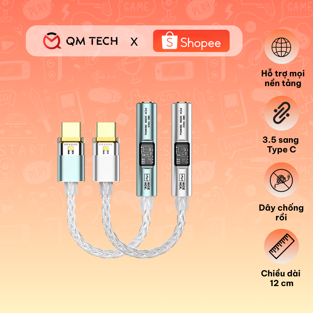 Dây DAC chuyển đổi âm thanh NICEHCK NK1 MAX DAC Dongle - QMTECHSTORE