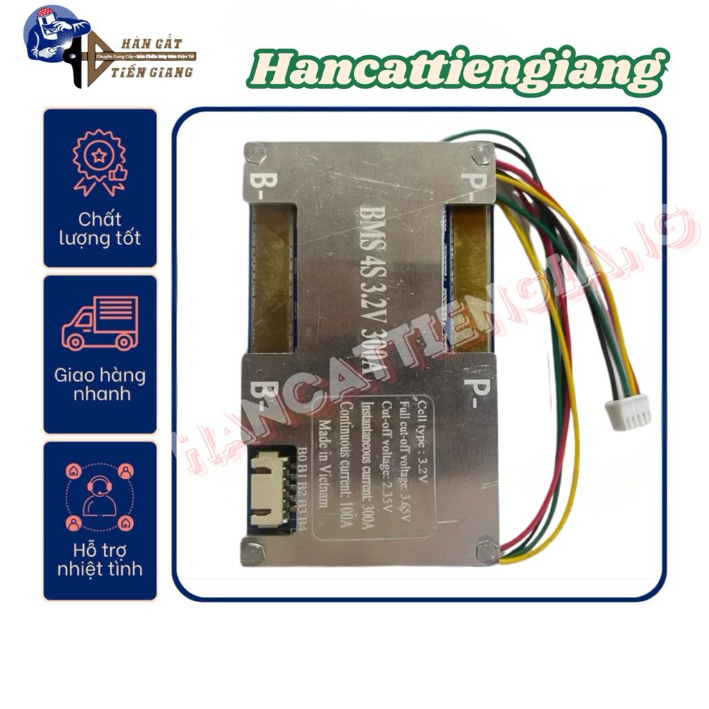 Mạch BMS Lifo4 4S 300A ( LFP 3.2V ) Cân Bằng Thụ Động
