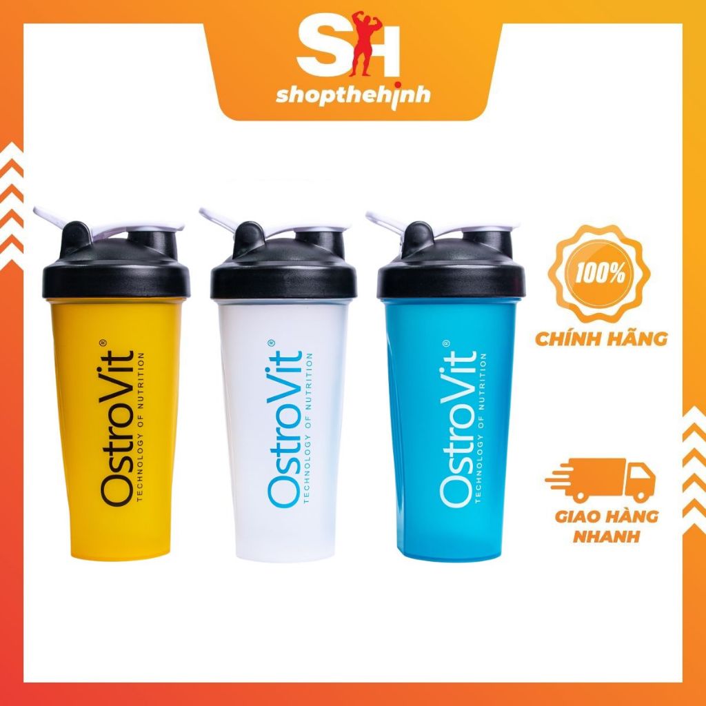 Shaker Clear 800ml (1 Bình) - Shaker, Bình Nước Thể Thao, Dành Chạy Bộ, Tập Gym, Chơi Thể Thao