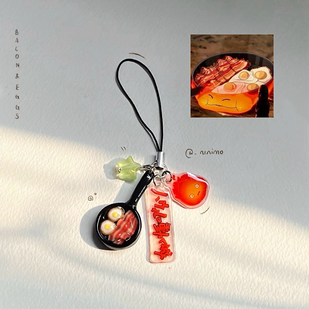 [Ghibli Fanmade] Móc khoá dây đeo điện thoại bữa sáng | Howl’s Moving Castle