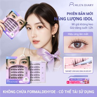 MLEN DIARY Mi Giả Tự Dính BST CÁC LOÀI HOA Mi Cụm Mềm Mại Tự Nhiên, Có Thể Tái Sử Dụng