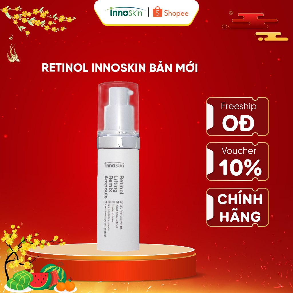 Tinh Chất Retinol Innoskin Lifting Remix Ampoule 30ml ( Mẫu Mới) Làm Chậm Lão Hóa, Cải Thiện Độ Đàn 