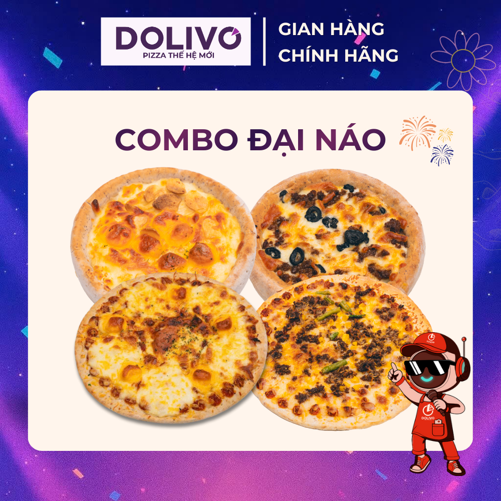 Combo Đại náo: Pizza Chicago thịt bò bulgogi mặn ngọt + Pizza brimfully 3 loại phô mai béo ngậy