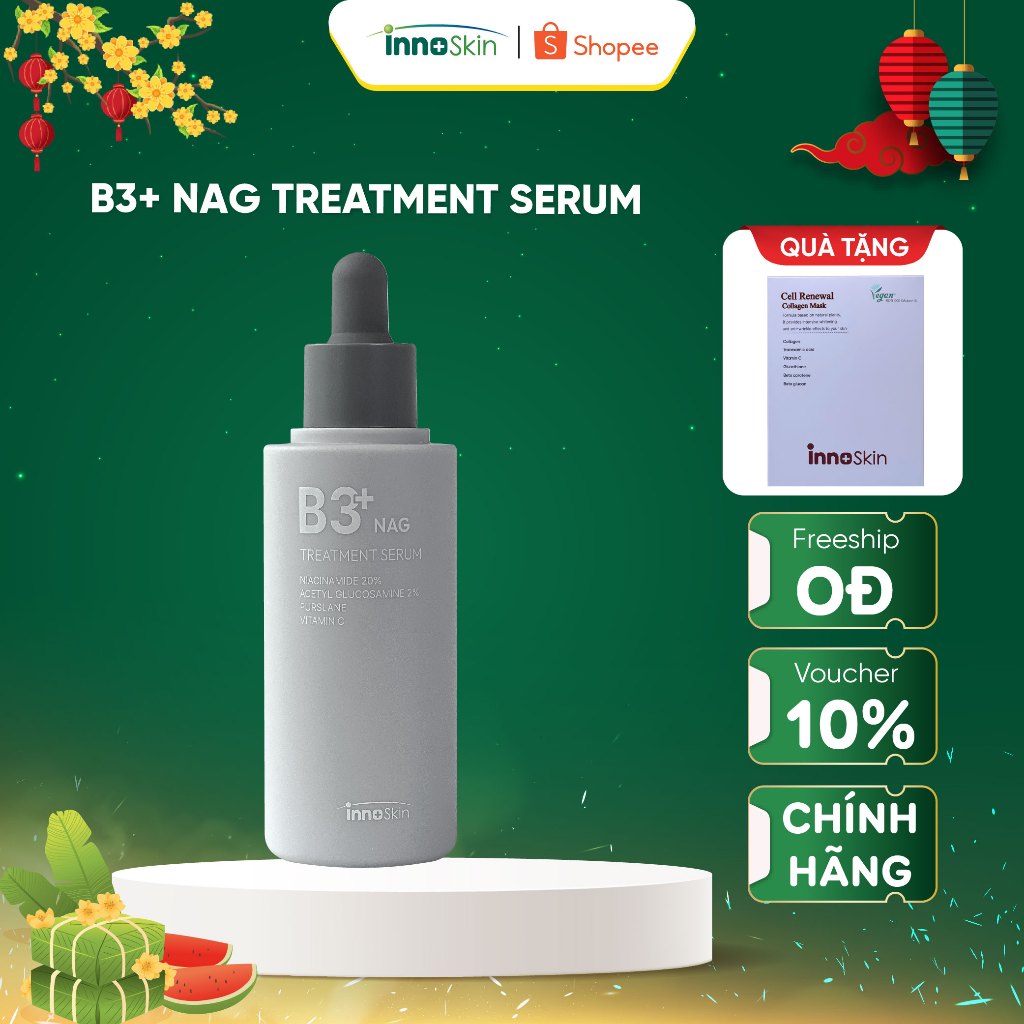 Serum B3 NIA 20% NAG Treatment Inoskin Hàn Quốc 50ml Giảm Nếp Nhăn,Tăng Đàn Hồi Da,Sáng Da,Giảm Thâm