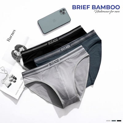 COMBO 3 Quần Lót Nam Mẫu Brief Bamboo Kháng Khuẩn Cực Tốt, Co Giãn Thoải Mái CB3GBF02-CB3GIBF25A002