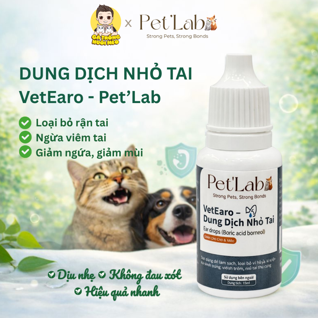 Dung Dịch Nhỏ Rận Tai Chó Mèo Giảm Ngứa Tai Trị Ve Rận Ráy Tai Dịu Nhẹ Không Xót Hiệu Quả Nhanh Gà Trống Nuôi Mèo Store