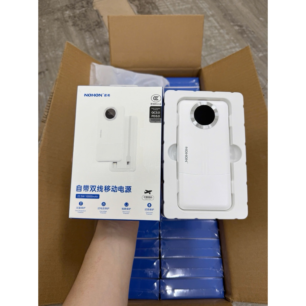 🔋 Pin Sạc Dự Phòng NOHON SDP 10.000mAh – Sạc Nhanh PD 🔋