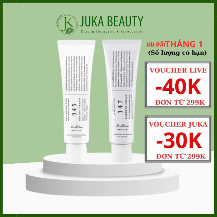 Kem dưỡng trắng làm dịu phục hồi da mụn Dr.Althea 345 Relief/ 147 Barrier Cream 50ml