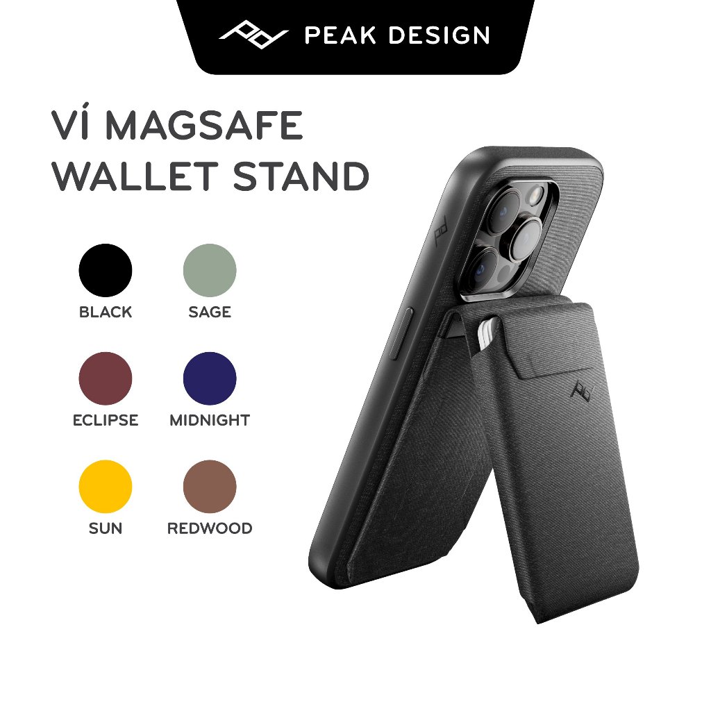 Ví Magsafe Peak Design Wallet Stand - Hàng chính hãng - Bảo hành trọn đời