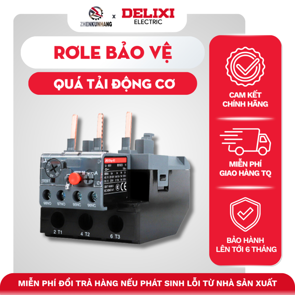 Rơle Bảo Vệ Quá Tải Động Cơ, Rơ-Le Nhiệt Delixi Chính Hãng JRSIDsp-25