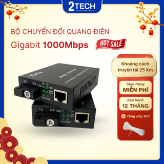 Bộ chuyển đổi quang điện, Converter quang IQtek 1000Mbps 1G1E-AB cao cấp, nguồn xịn, BH 12 Tháng