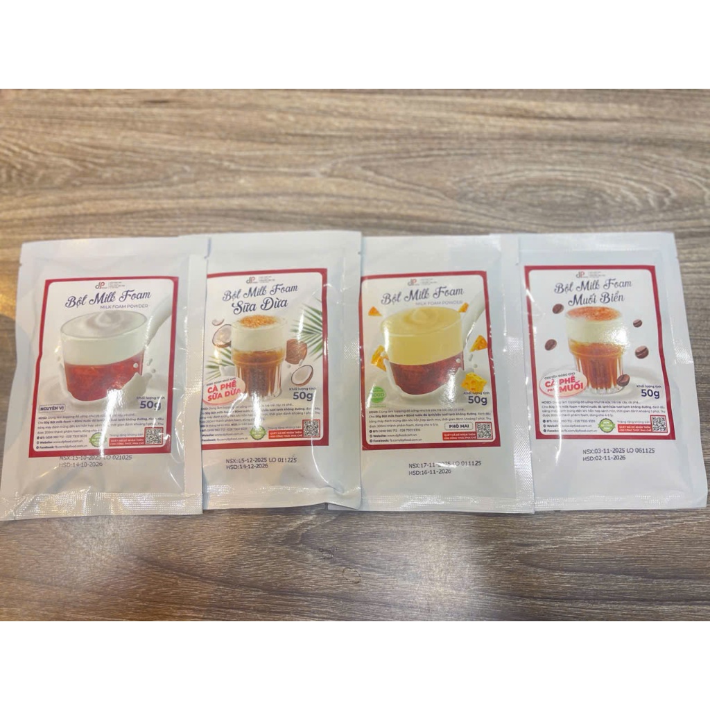 DP Food Bột Milk Foam 4 Vị - 50gr