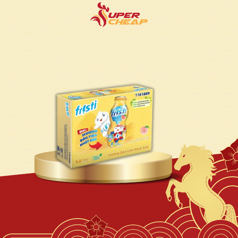 [Hỏa Tốc HCM] Thùng sữa chua uống Fristi hương đào 48x80ml_SP