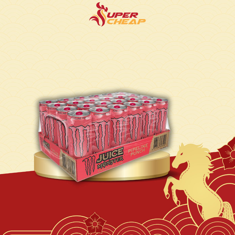Lốc 24 Lon Nước Giải Khát Tăng Lực Monster Ổi Hồng 355ml/Lon Supercheap_SP