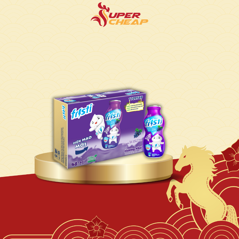 [Hỏa Tốc HCM] Thùng Fristi Hương Nho 48x80ml_SP