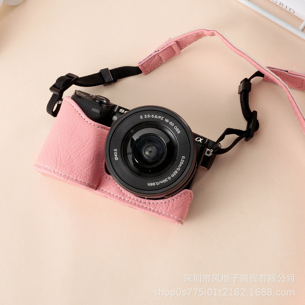 Halfcase cho SONY NEX 5 5N 5R 5T,ốp da bảo vệ máy ảnh