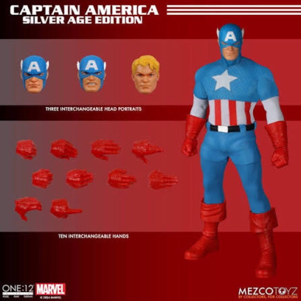 Mezco Captain America comic silver age